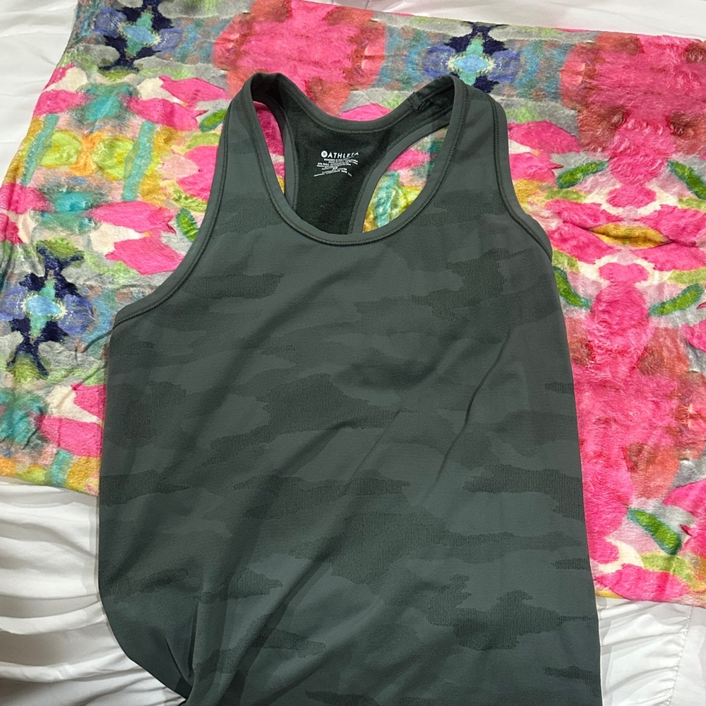 Athleta Dark Green Camo Tank